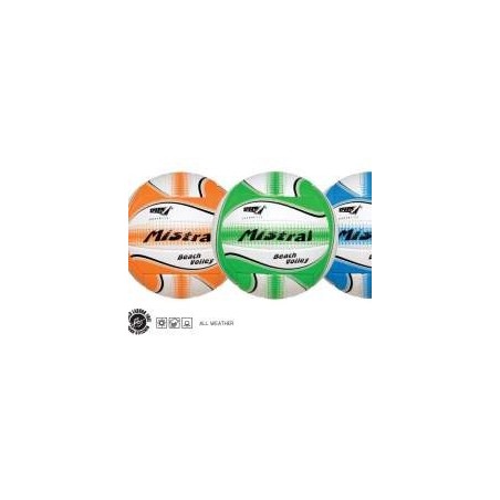 MISTRAL beach volley, pallone beach bianco-ARANCIO misura e peso da competizione ufficiale, made in Italy