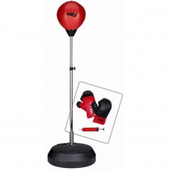 Sport One Punching Ball Pro con guanti 8 one e pompa per gonfiare regolabile 120/145 cm 