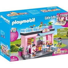 Playmobil 70015 - My Little Town Bar linea city life con adesivi per personalizzare il tuo stile età 4+ 108 pezzi 