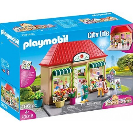 Playmobil 70016 - My Little Town Fiorista Il mio negozio dei fiori 165 pezzi età 4+ 