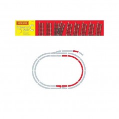 HORNBY ESTENSIONE ROTAIE PACCO C, COMPATIBILE LIMA, RIVAROSSI, JOUEF, ELECTOTIEN 