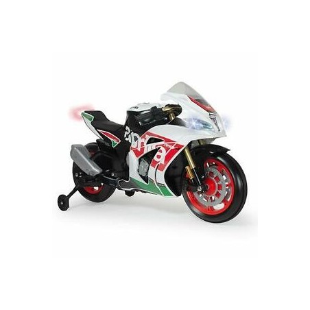 INJUSA APRILIA RS 12 VOLT,MOTO ELETTRICA RUOTE GOMMATE, ETA' 3+