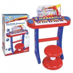 BONTEMPI TOY BAND STAR, TASTIERA ELETRONICA CON MICROFONO E SGABELLO, ETA' 3+