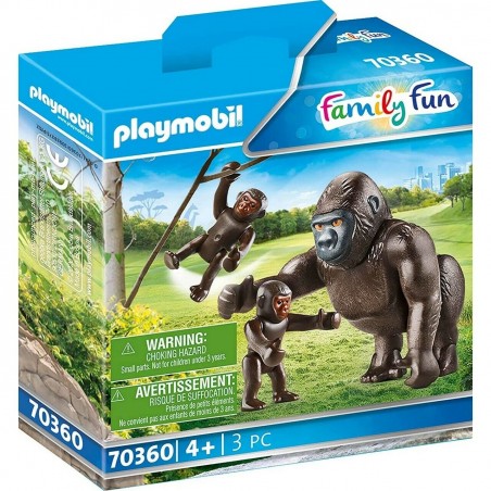 PLAYMOBIL 70360-Family Fun-Gorilla con BAMBINO 