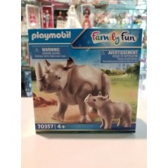 Playmobil 70357, Family Fun Famiglia Rinoceronti, ANNI 5+