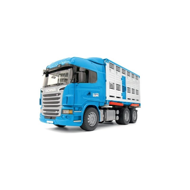 BRUDER 03549 CAMION TRASPORTO BESTIAME SCANIA, ANNI 4+