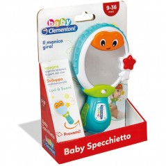 CLEMENTONI BABY SPECCHIETTO, INSEGNA PRIME PAROLE E PARTI DEL VISO, 9-36 MESI.