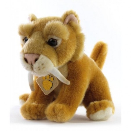 PLUSH & COMPANY "DINO"  TIGRE DAI DENTI A SCIABOLA PELUCHE H.20 CM .