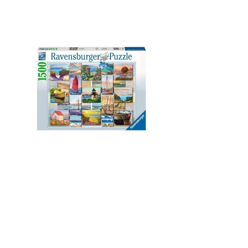 RAVENSBURGER 168200, COLLAGE COSTIERO, PUZZLE 1500 PEZZI