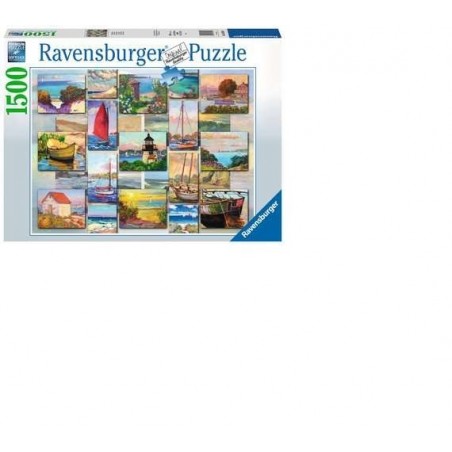 RAVENSBURGER 168200, COLLAGE COSTIERO, PUZZLE 1500 PEZZI 