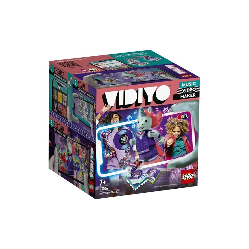 LEGO VIDIYO 43106 Unicorn DJ BeatBox, ANNI 7+