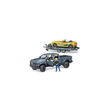 BRUDER 02504 RAM POWER WAGON + ROADSTER RACING TEAM, ANNI 4+