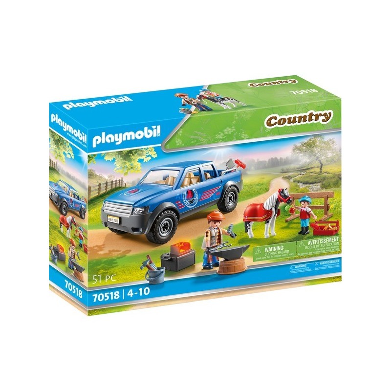 PLAYMOBIL COUNTRY  70518, MANISCALCO CON PICK-UP, ANNI 4-10