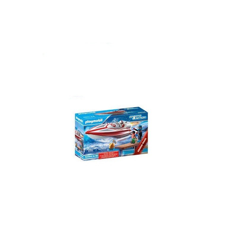 PLAYMOBIL CITY ACTION 70744, MOTOSCAFO CON MOTORE SUBACQUEO, ANNI 4-10