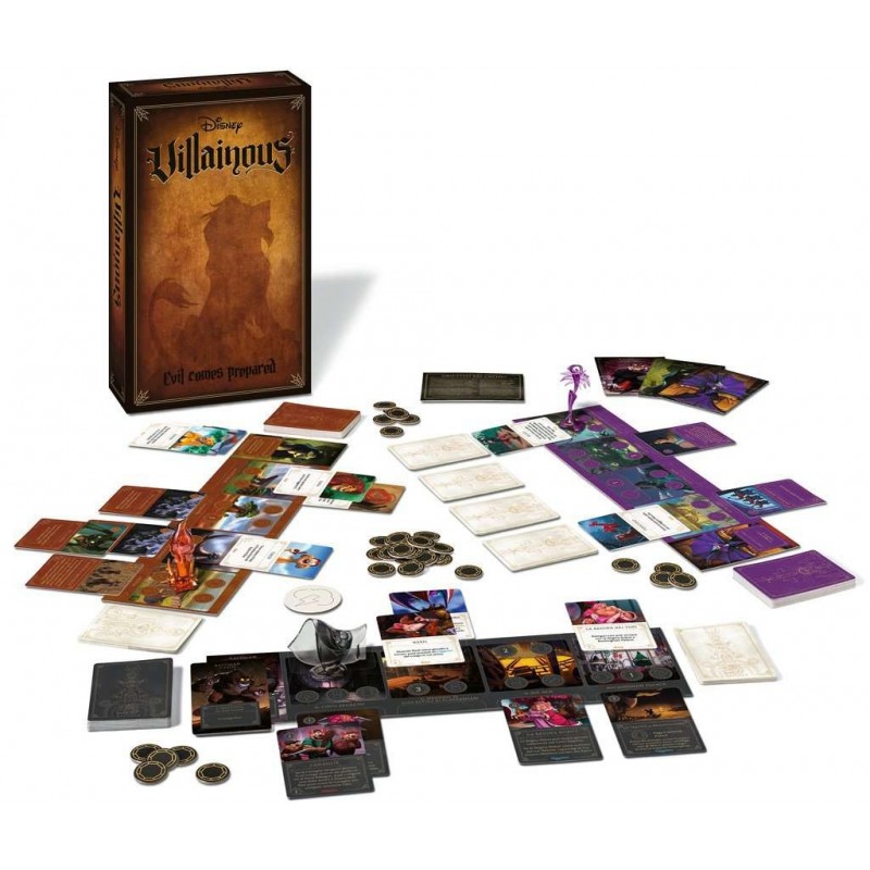 RAVENSBURGER VILLAINOUS I MALVAGI SI PREPARANO,GIOCO DA TAVOLO CON I CATTIVI DISNEY, ANNI 10+