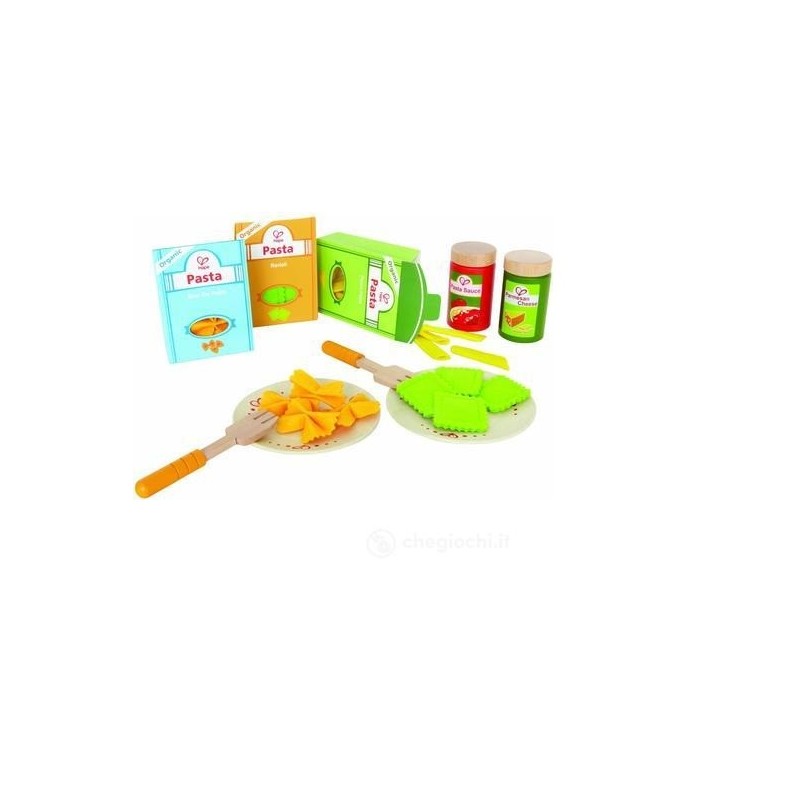 HAPE SET PASTA IN LEGNO CON ACCESSORI, ANNI 3+