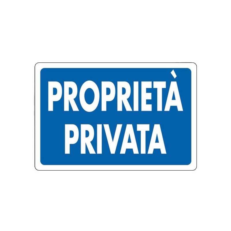 CARTELLO PROPRIETA' PRIVATA       30x 20 ALLUMINIO