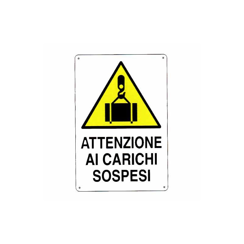 CARTELLO CARICHI SOSPESI          48x 68 PLASTICA