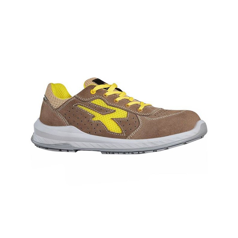 SCARPE REFLEX MARRONE/GIALLO BASSE 39   S1P UPOWER