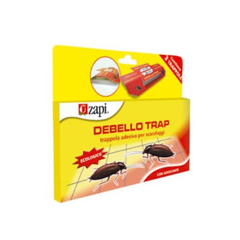 TRAPPOLA SCARAFAGGI ADESIVA DEBELLO TRAP Pz 3 ZAPI