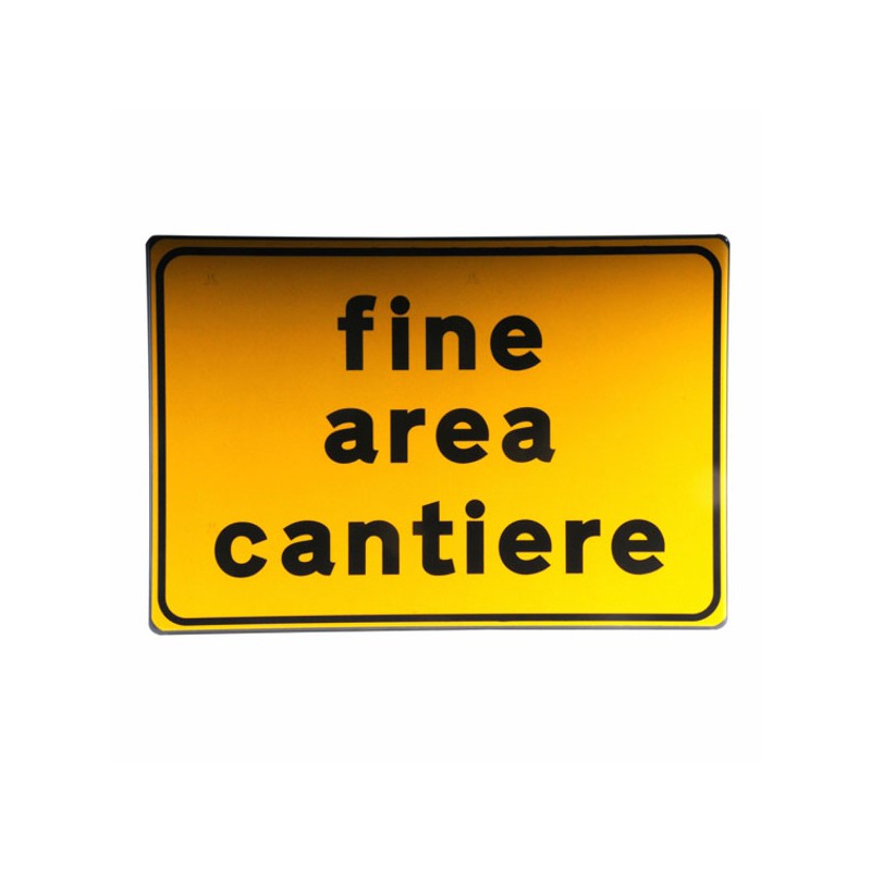 CARTELLO STRADALE FINE AREA CANTIERE 60x40     D&B