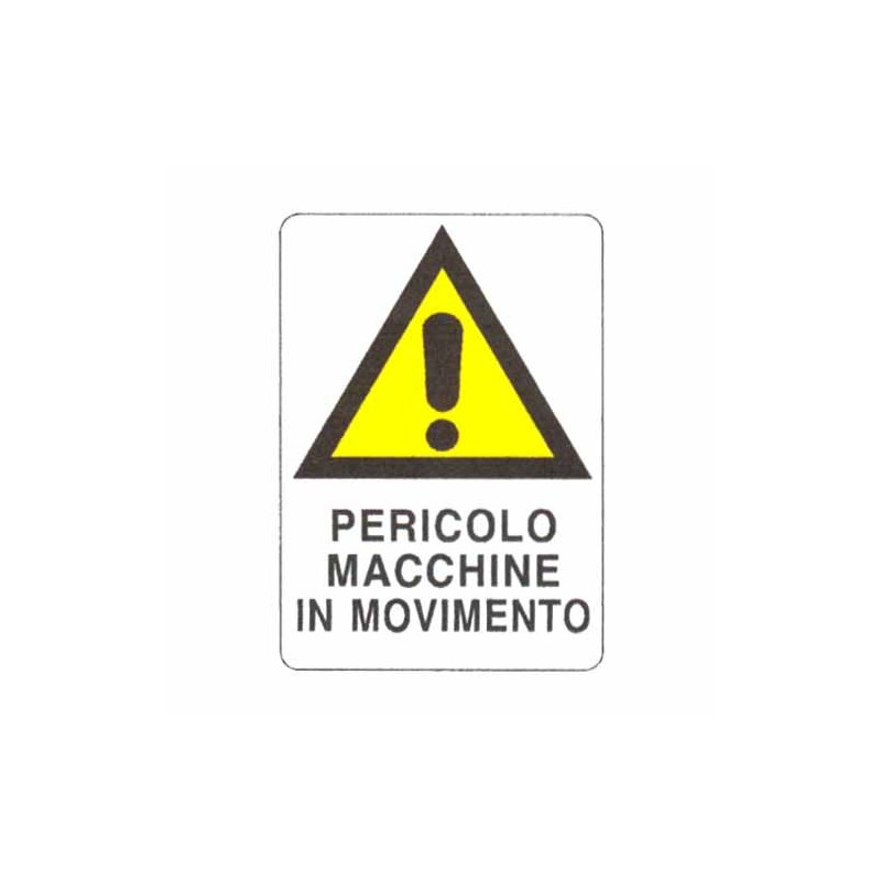 CARTELLO MOVIMENTO MACCHINE       48x 68 PLASTICA