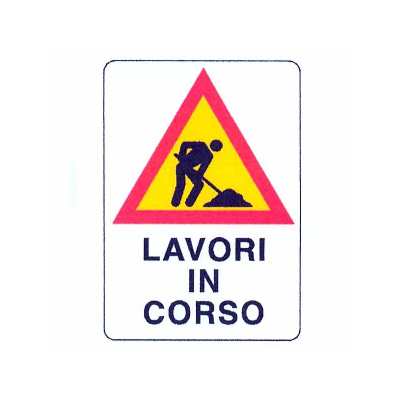 CARTELLO LAVORI IN CORSO          48x 68 PLASTICA