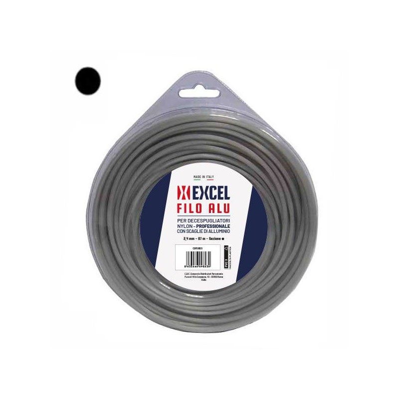 FILO NYLON TONDO ALU    mm 2,4 m 87    EXCEL 09823