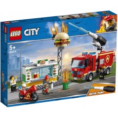LEGO COSTRUZIONI CITY POMPIERE E FIAMME AL BURGER BAR 60214 ETA' 5+ 