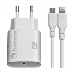 CARICABATTERIE 1 USB-C CAVO watt 20    3647 TIEMME