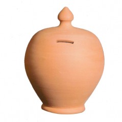 SALVADANAIO TERRACOTTA TONDO      cm 10 h 16 COLI'