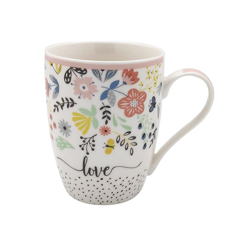 TAZZA MUG PORCELLANA FIORI              cc 340 KB8