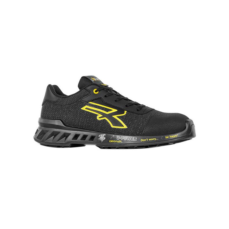 SCARPE FRANK NERO/GIALLO BASSE 39       S1P UPOWER