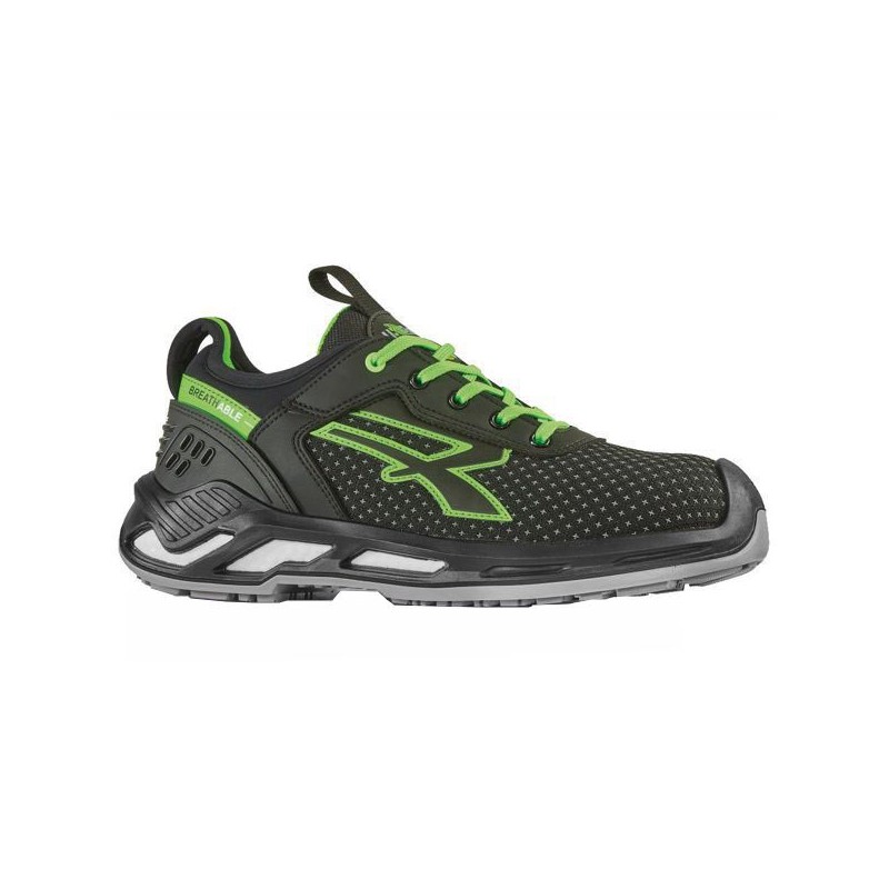 SCARPE BRYAN NERO/VERDE BASSE 39         S3 UPOWER