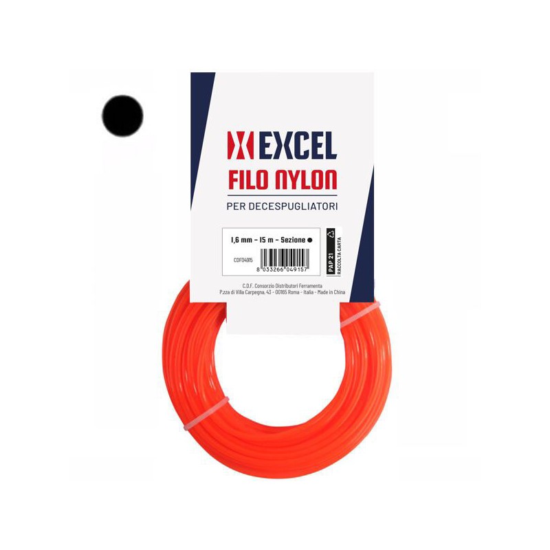 FILO NYLON TONDO           mm 1,3 m 15 EXCEL 07362