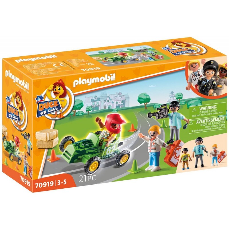 PLAYMOBIL DUCK ON CALL 70919, IL PILOTA DI CORSA, ANNI 3-5