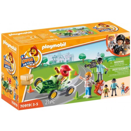 PLAYMOBIL DUCK ON CALL 70919, IL PILOTA DI CORSA, ANNI 3-5