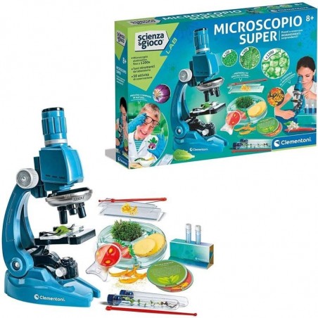 CLEMENTONI SCIENZA E GIOCO, MICROSCOPIO SUPER, ANNI 8+