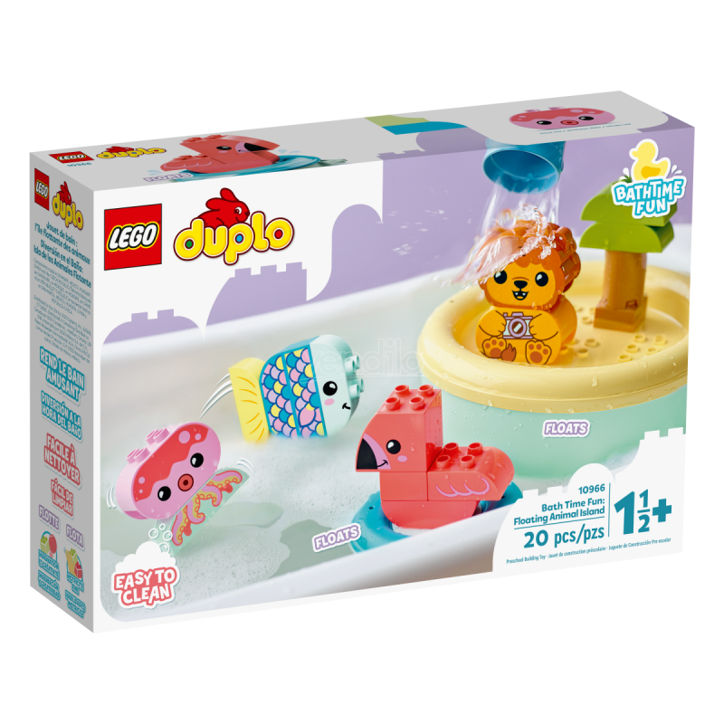 LEGO DUPLO 10966, L'ISOLA DEGLI ANIMALI GALLEGGIANTI, MESI 18+