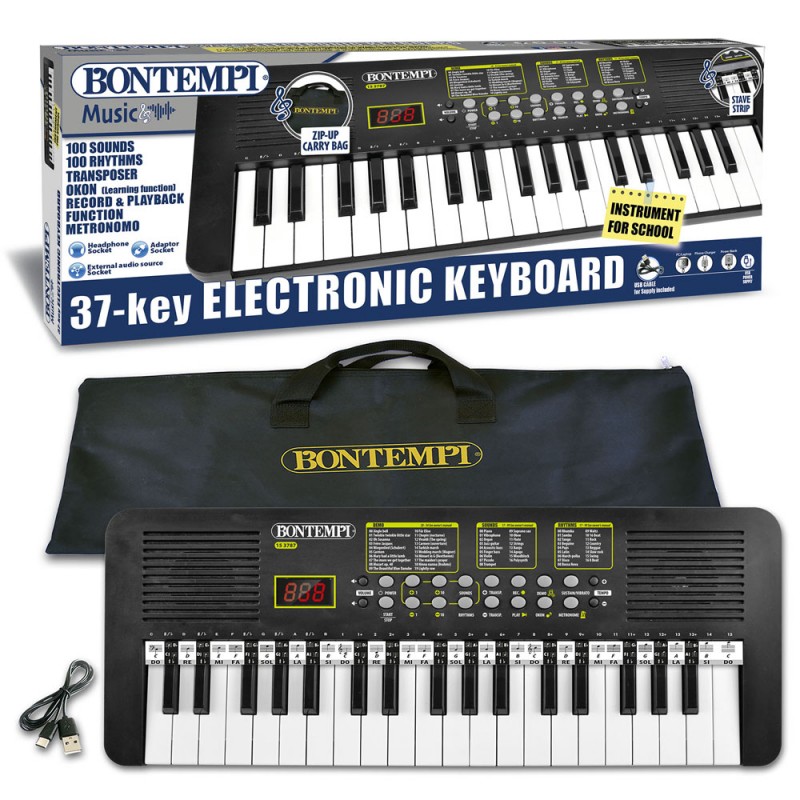 BONTEMPI MUSIC ACCADEMY SCHOOL, TASTIERA 37 TASTI CON BORSA, ANNI 5+