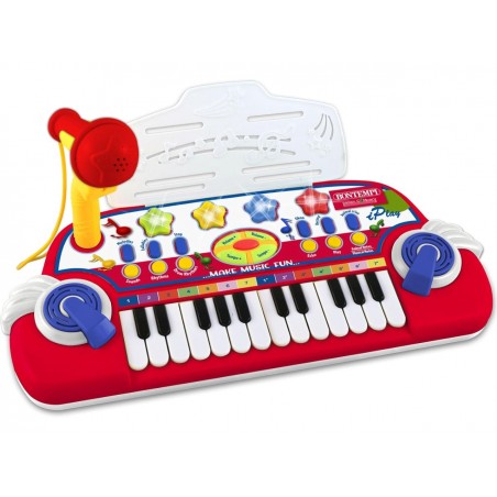 BONTEMPI TOY BAND STAR, TASTIERA CON MICROFONO E EFFETTI LUMINOSI, ANNI 3+