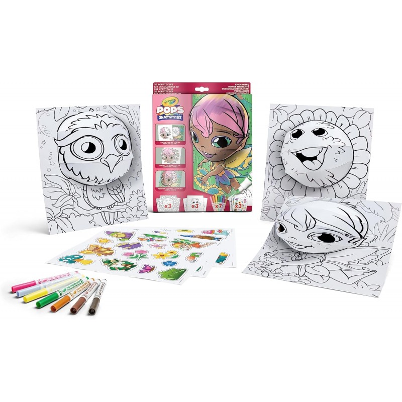 Crayola POPS - Set Attività 3D, per Colorare e Creare disegni in 3D, Attività Creativa e Regalo per Bambini