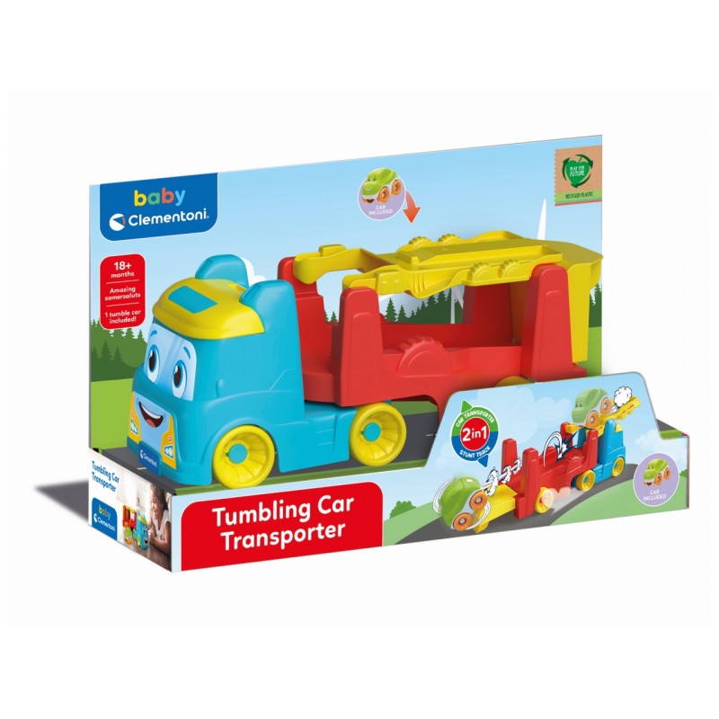 CLEMENTONI BABY, TUMBLING CAR TRANSPORTER, MESI 18+