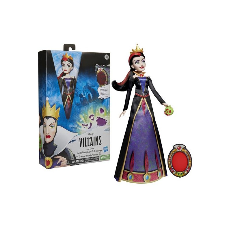 Hasbro Disney Villains - La Regina Cattiva, fashion doll con accessori e vestiti rimovibili