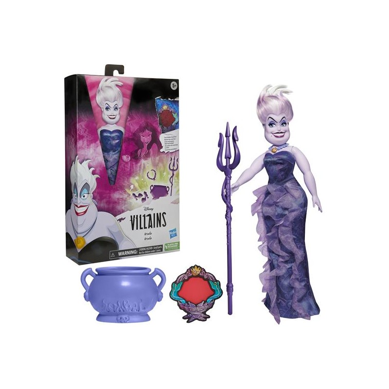 Hasbro Disney Villains - Ursula, fashion doll con accessori e vestiti rimovibili