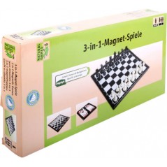 Vedes Natural Games 3-in-1 gioco magnetico, da viaggio e compatto, per 2 giocatori