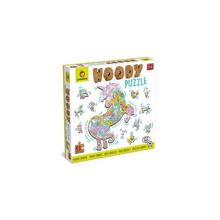 Ludattica woody puzzle unicorno fatato