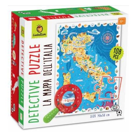 ludattica detective puzzle la mappa dell'italia