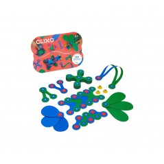 COSTRUZIONI MAGNETICHE CLIXO - PACK 30 PEZZI - BLU VERDE