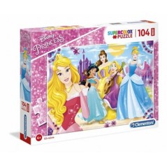 Disney Princess 104 maxi pezzi Supercolor Puzzle clementoni